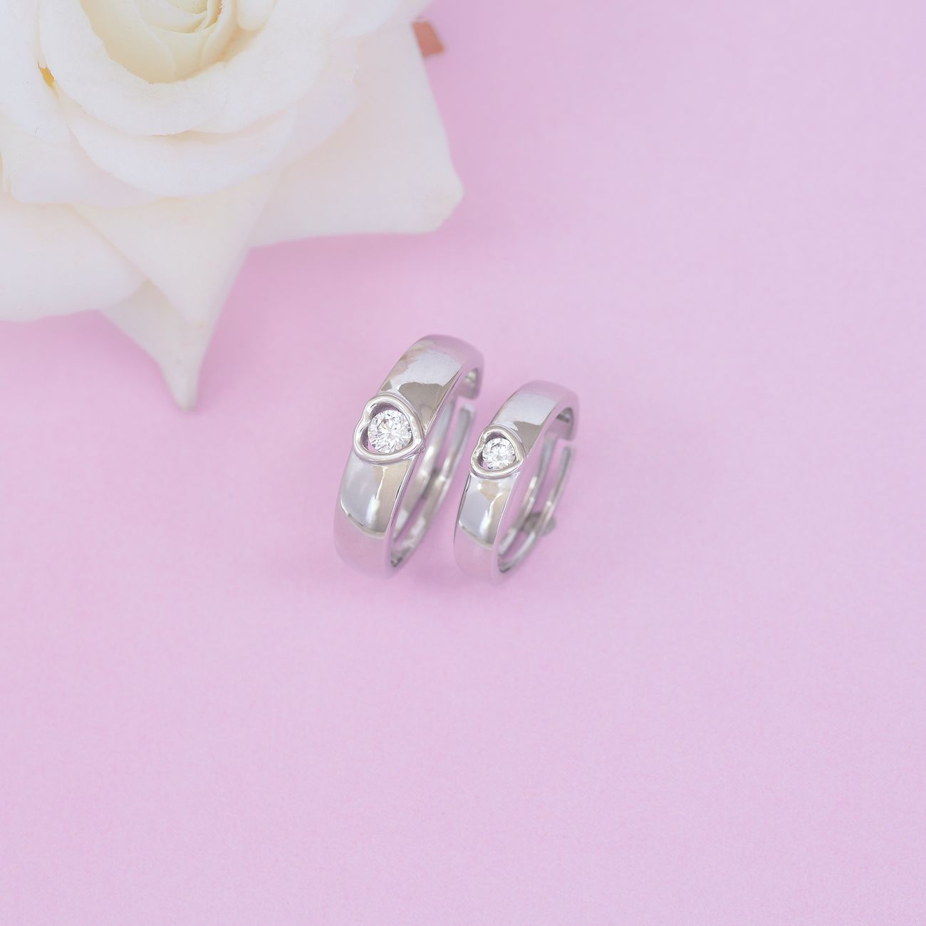 Set Verighete cu Gravură Personalizată — Argint 925 - imagine 2