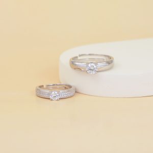 Set Verighete cu Gravură Personalizată — Argint 925